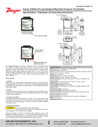 Thumbnail of document Manual - 616KD-LR Differential Pressure Transmitter-Low Ranges